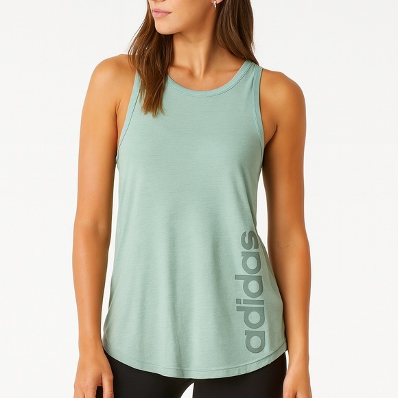 NWT Adidas Seafoam green keyhole back tank top S - Picture 1 of 7